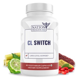 CL Switch – Heart Wellness Supplement – Supports Healthy Cholesterol Levels & Blood Pressure Already in Normal Range* – with Citrus Bergamot, Berberine, Red Yeast Rice & More – 60 Capsules