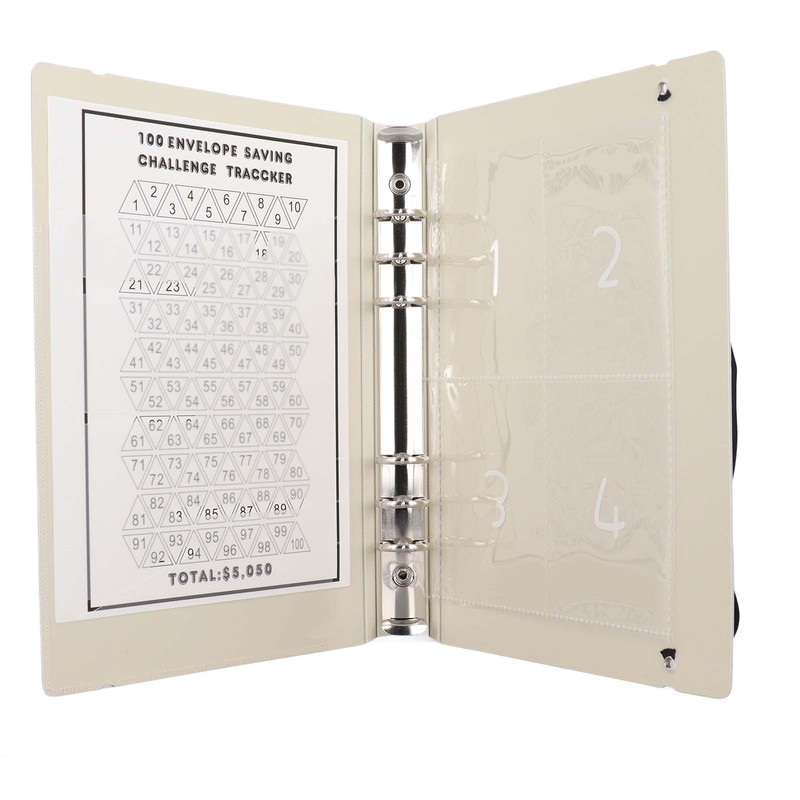 100 Envelopes Money Saving Challenge Binder Reusable A5 Budget Binder