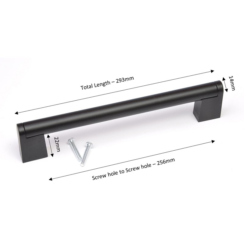 BSM Marketing Black Kitchen Cupboard Cabinet Boss Bar Door Handle