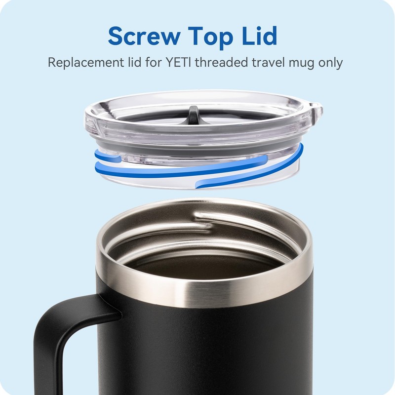 Prurex Replacement Lid for YETI Rambler 20oz Travel Mug Stronghold