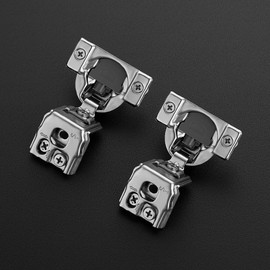 Ravinte 20 Pack 10 Pair 1-1/2 inch Overlay Cabinet Hinges Kitchen Soft Close Cabinet Hinges Hidden Door Hinge For Kitchen Cabinet Hinges Stainless Steel Adjustable Hinges Satin Nickel Cabinet Hardware