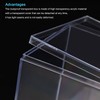 sourcing map Clear Acrylic Plastic Storage Box Square Cube Display