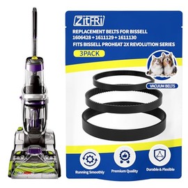 Replacement Belt Set for Bissell ProHeat 2X Revolution Pet Pro Carpet Cleaner 1986, 1548, 2007, 1551, 1964 – Replaces 1606428, 1611129, 1611130 – 3 Types: Flat, Brush and Gear Belt (3-Pack)