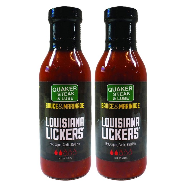 Quaker Steak and Lube Louisiana Lickers Wing Sauce - TWO 12 Ounce Bottles of Quaker Steak & Lube Louisiana Lickers Chicken Wing Sauce