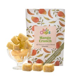 Juju-Oops Freeze-Dried Mango Snack Packs | 100% All Natural, Crunchy & Healthy | Family Party Size – Best Snack for Kids & Adults | Non-GMO, No Sugar & Additives Added, Vegan, Gluten free | 8 Ounce
