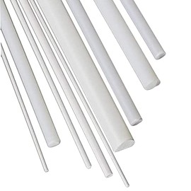10Pcs White Plastic Rods Round Solid Bar DIY Model Material ABS Round Stick for DIY Sand Table Model,DIY Toys Doll House,DIY Scene Making,Building Making,Length 250mm,Diameter 1mm 2mm 3mm 4mm 5mm 6mm