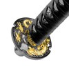 EZAUTO WRAP 26cm Black White Shift Knob Samurai Sword Alloy