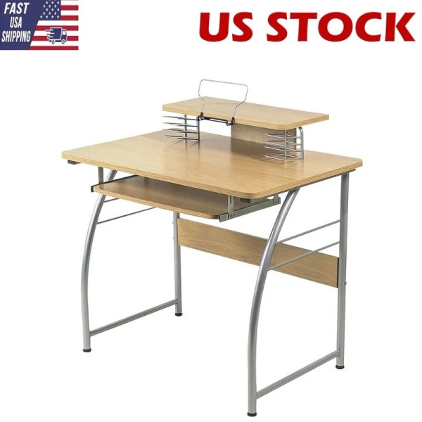 Unbranded Computer Desk w/Monitor Stand &Slides Out Tray Study Writing