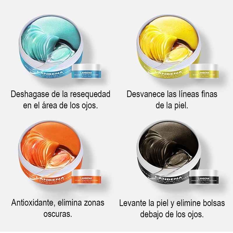 Parches De Ojos Original Elimina Ojeras Bolsas Lanbena (Perla de