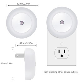 KINUR 6 Pack Blue, LED Night Lights Plug into Wall with Dusk to Dawn sensors, Plug in Night Lights for Kids Room, Bedroom, Bathroom, Baby Nursery,Stair Lights, Hallway Light