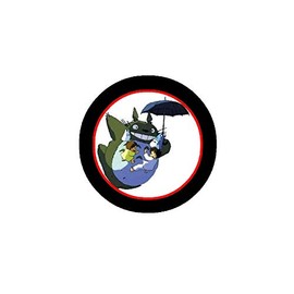 TOTORO with umbrella 1.25" Pin / Badge ~ Japanese Anime Pinback for Jackets, Backpacks, etc.