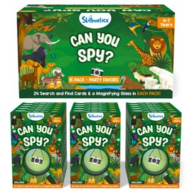 Skillmatics Party Favors (Pack of 15) - Can You Spy Animals Card Set, Search & Find Game for Kids, Goodie Bag Toy & Educational Gift for Girls & Boys Ages 4, 5, 6, 7