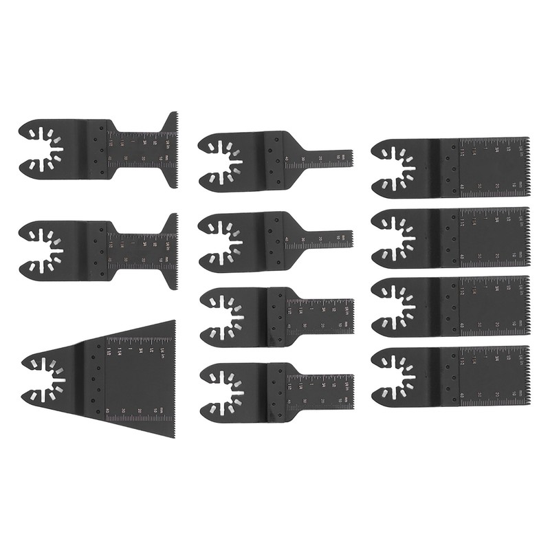 11PCS Oscillating Saw Blade Quick Release Carbon Steel Woodworking Straight