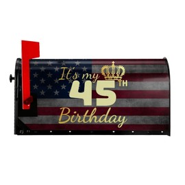 Qauirfe It's My 45th Birthday Transform Mailbox with Durable Stylish Mailbox Cover Outdoor Dector