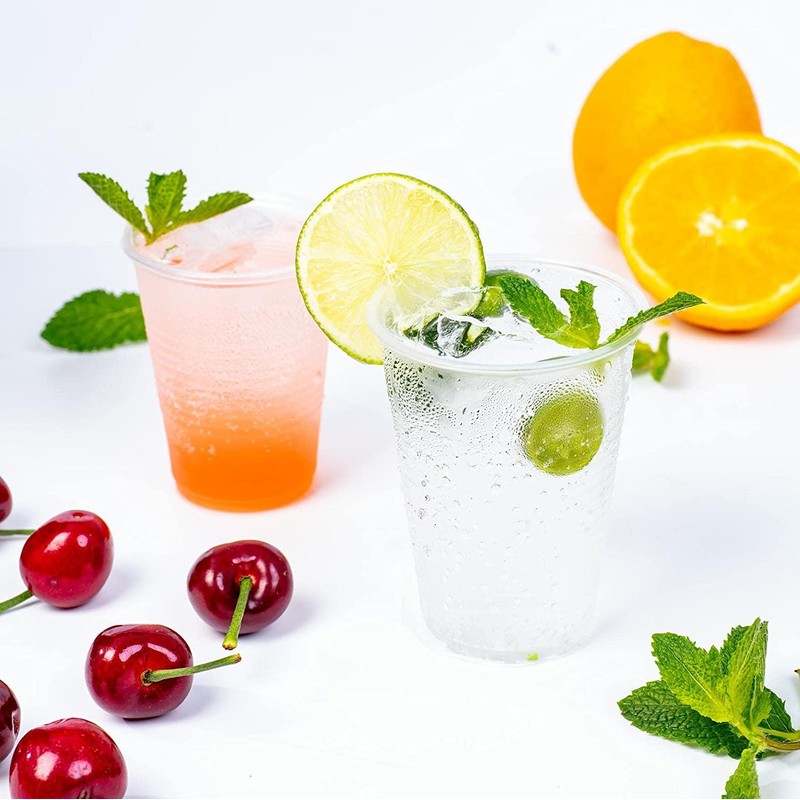 HOT BARGAINS, 1000 X 5oz Clear Plastic Reusable Cups 5oz