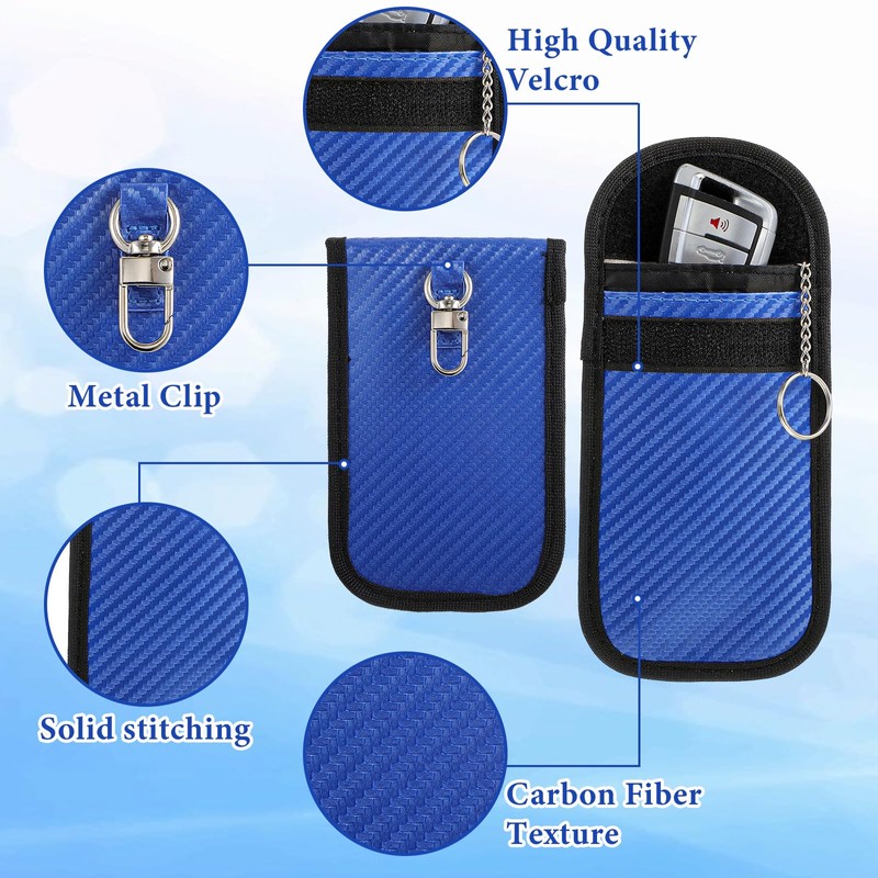 Gjinxi 2 Pcs Faraday Pouch for Car Keys, Faraday Key