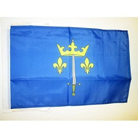 Joan of Arc Flag 18'' x 12'' cords - The Maid of Orléans - Jeanne d'Arc SMALL flags 30 x 45cm - Banner 18x12 in - AZ FLAG
