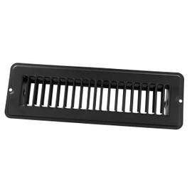 JR Products 02-29175 Dampered Floor Register - Black, 4" x 10"