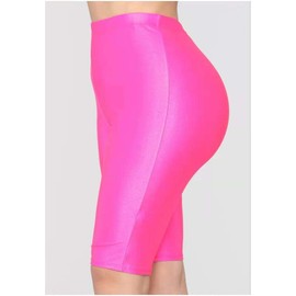 PESION - Pantalones cortos de yoga para mujer con licra sexy, Rosado, Large