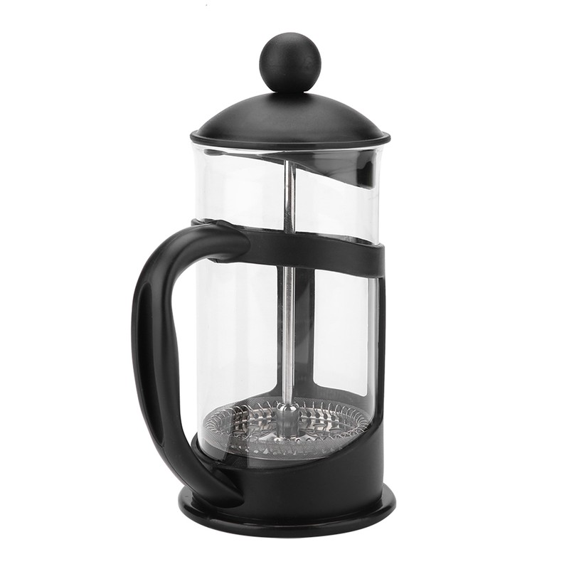 Portable Stainless Steel Glass Cafetiere French Press Maker Home Office