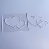 Double Heart Router Template, Clear Acrylic Template, Woodworking Router Template