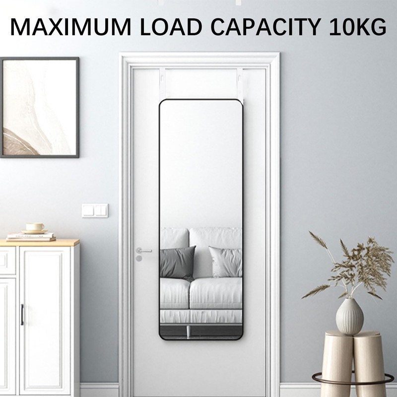 INCREWAY Over-The-Door Mirror Hanger, 2 Height Adjustable Door Mirror Hanger