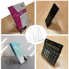 Pack of 5 Transparent Acrylic Bookends, Acrylic Bookshelves Support, Menu