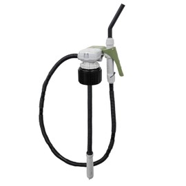 [LITE DELIGHT] Transfer Pump for Fuel, Water & More, 2.4 GPM, AA Battery Included, Squeeze Trigger Handle for Flow Control & Stop, Universal & VP Racing Can Adapters, 51” Hose, PLUS a Manual Siphon