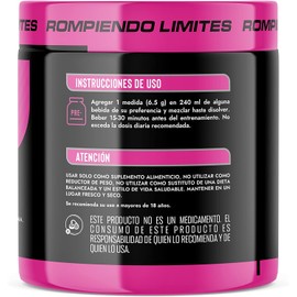Creatina Monohidratada en polvo pre entreno para mujer pre workout PRE PARA ELLA 190 gramos 30 porciones (Sandia)