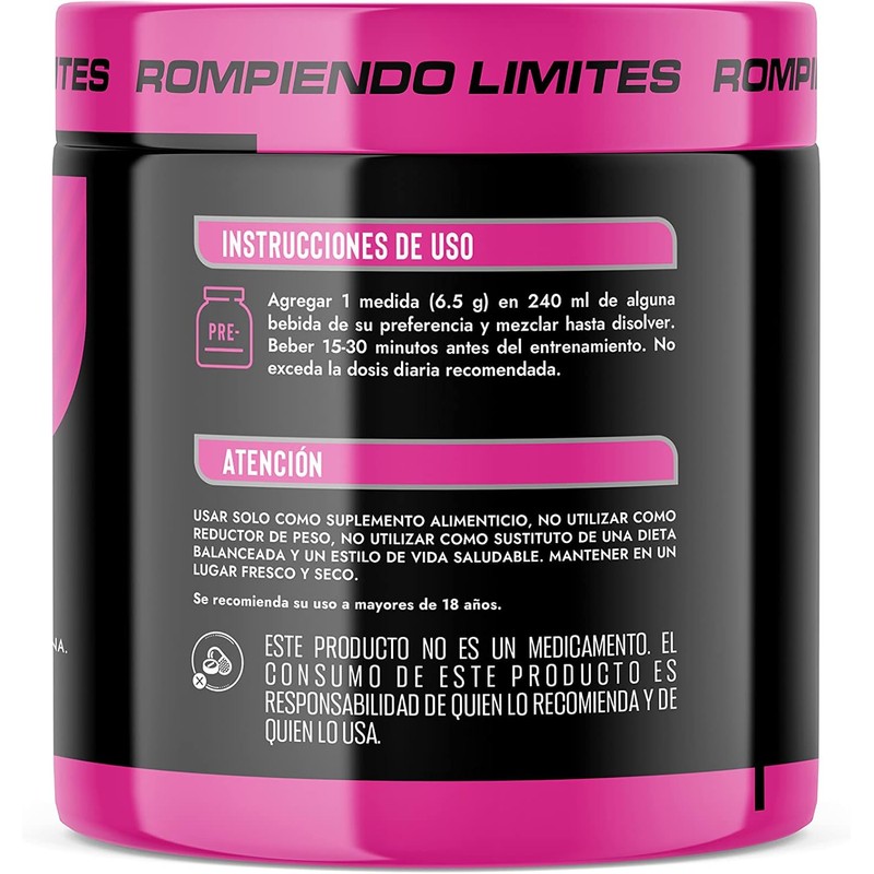 Creatina Monohidratada en polvo pre entreno para mujer pre workout
