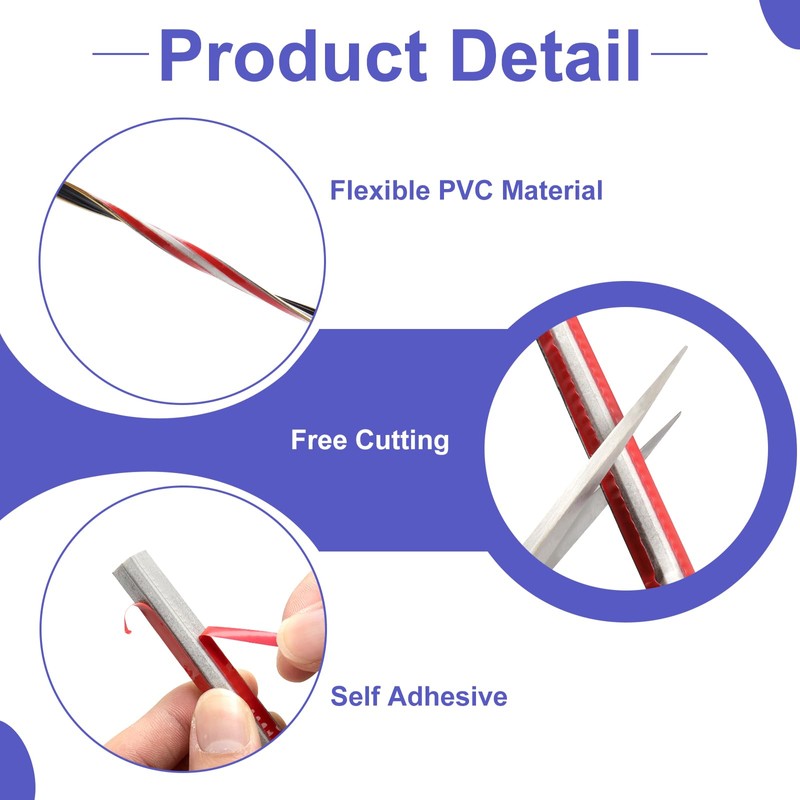 300 cm TPE Triangular Shaped Moulding Trim, Plastic Edging Trim,