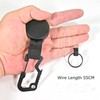 BESSIKON® Pack of 2 Retractable Key Fobs, Heavy Key Chain,