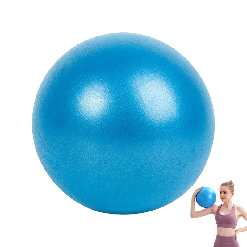 Mini Pilates Ball with Inflatable Straw, 9 Inch Exercise Ball