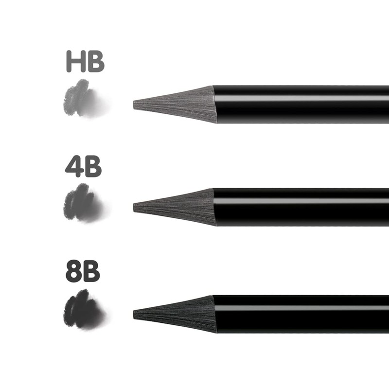 MILAN Metal Tin with 3 Graphite Pencils (HB, 4B and