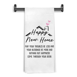WARDOS Friendship Gifts Kitchen Towels, I Wish You Lived Next Door Decorative Hand Towels for Bathroom Kitchen, Bestie Gifts for Women Dish Tea Towel Drying Cloth, 16x24 Inch