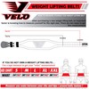 VELO Weight Lifting 4" Cow Hide Leather Gym Belt Back