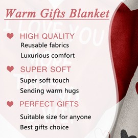 Henazin Gifts for Her/Him, Couple Gifts Blanket 60"X50", Romantic Gifts, I Love You Gifts, Christmas/Valentines Day/Anniversary/Birthday Gifts for Girlfriend Boyfriend, Wedding Gifts for Wife Husband