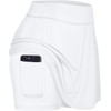 BLEVONH - Falda plisada para mujer, con bolsillo para correr,