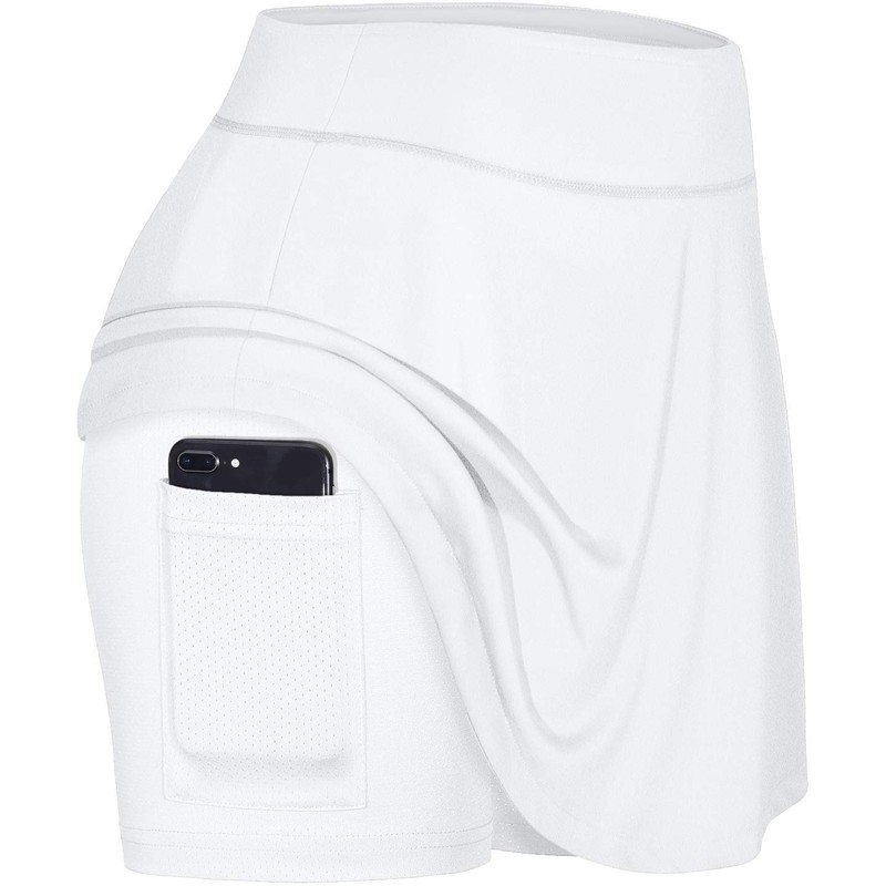 BLEVONH - Falda plisada para mujer, con bolsillo para correr,
