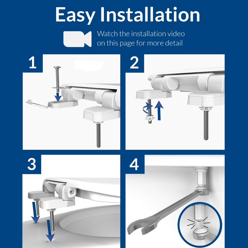 Mayfair Caswell Modern Slow Close Toilet Seat, Easy Clean Hinges