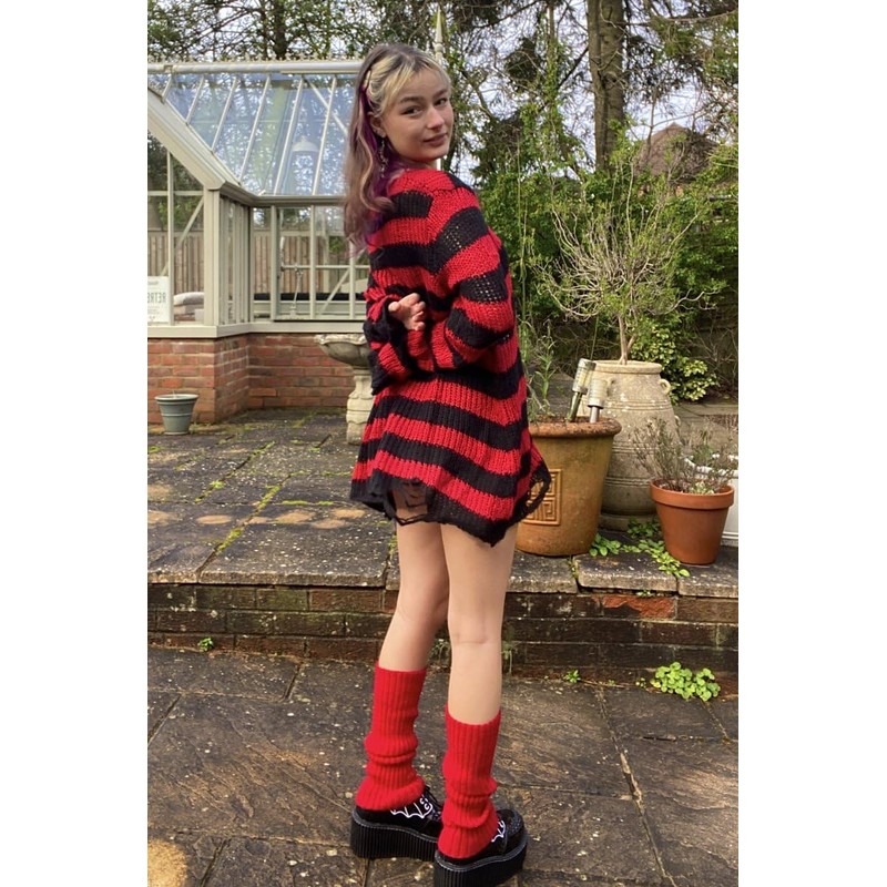Ro Rox RYOT Pullover Betrubt Chunky Knit Gothic 90s Grunge