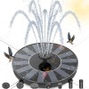 AMZtime AISITIN Solar Bird Bath Fountain with 6 Nozzles, Solar