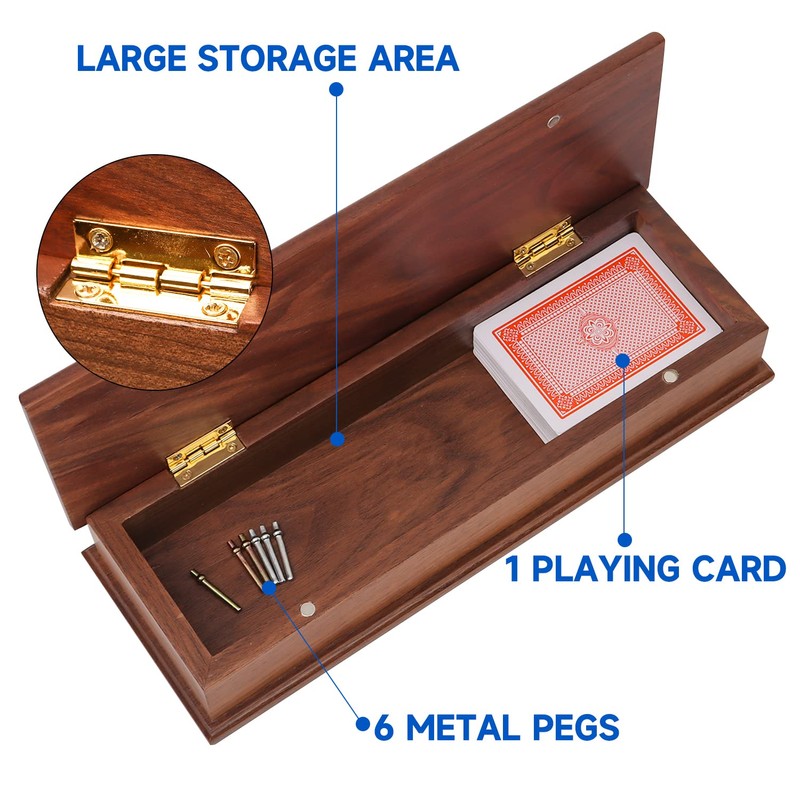 GSE Games & Sports Expert 2-Track Wooden Cribbage Board Game
