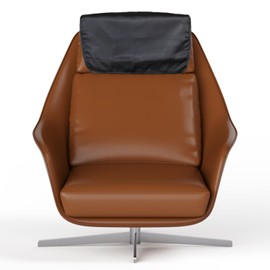 ELLENTAE Recliner Headrest Protector,Headrest Cover for Chair Protector Faux,Satin - Silky Hair Protection(Black)