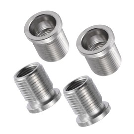 Hihaha for 14mm Spark Plug Insert for Ford Triton Engine Motor 4. 6L 5. 4L 6. 8L 389100 / Spark Plug Port Insert Thread Repair Kit ID M14 x 1.25/4 Pcs Silver Tone