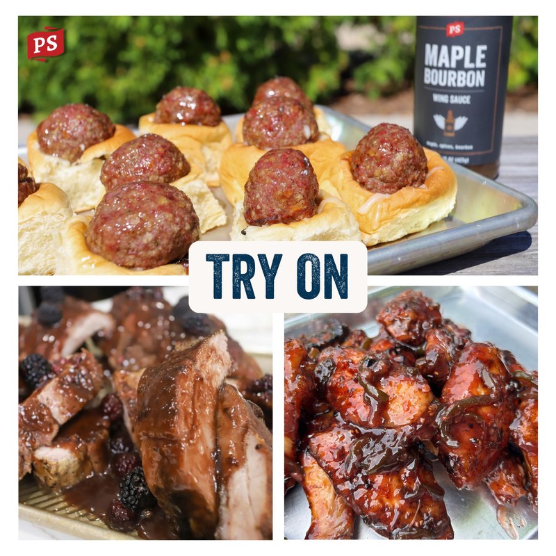 PS Seasoning Maple Bourbon Chicken Wing Sauce - Smoky and