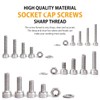 520PCS M3 M4 M5 M6 Stainless Steel Hex Button Screws