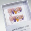 Uñas postizas cortas almendradas hechas a mano