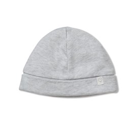 MORI Baby Soft & Gentle Organic Cotton Bamboo Hat in Grey - Unisex Design - Adjustable Roll-Up Length - Thermoregulating & Breathable - Sun Protection - Durable & Flexible - 0-3 Months