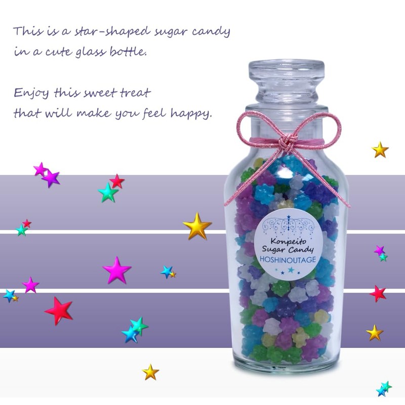 HOSHINOUTAGE Konpeito Japanese Star Sugar Candy Glass Bottle series Amanogawa